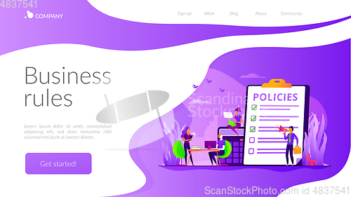 Image of Business rule landing page template