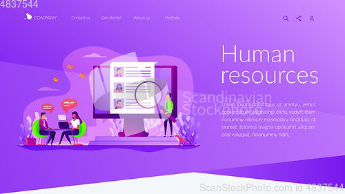 Image of Human resources landing page template