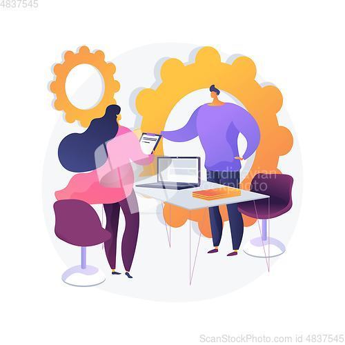 Image of Business partners meeting vector concept metaphor.