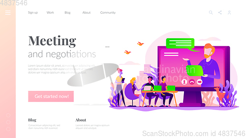 Image of Online conference landing page template