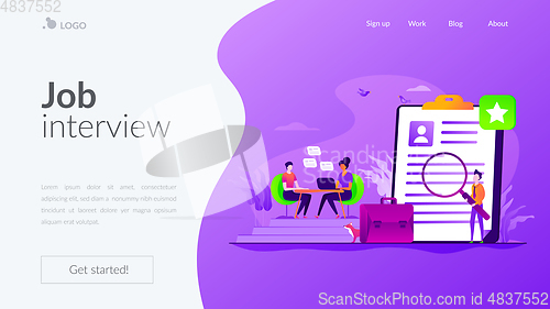 Image of Job interview landing page template