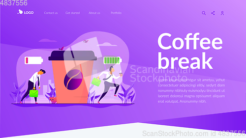 Image of Coffee break landing page template