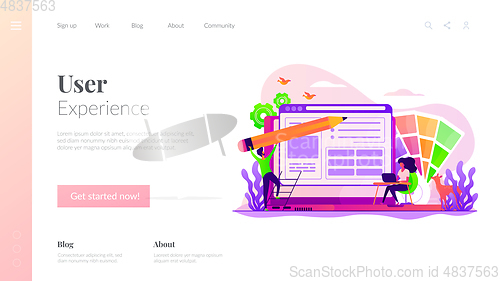 Image of Web design landing page template