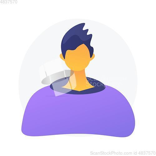 Image of Young man full face portrait vector concept metaphor
