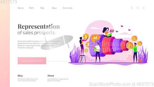 Image of Sales pipeline management landing page template