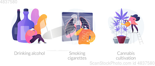 Image of Addictions vector concept metaphors.