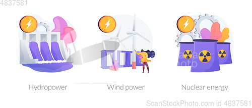 Image of Renewable energy vector concept metaphors.