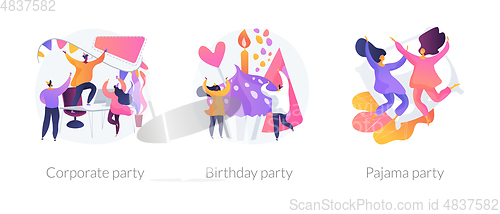 Image of Party time vector concept metaphors.