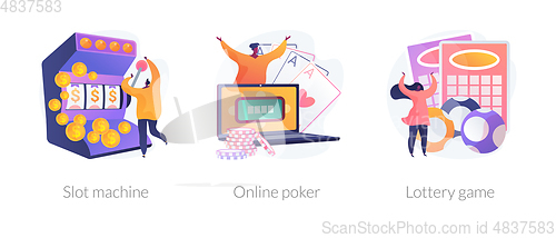 Image of Online casino vector concept metaphors.