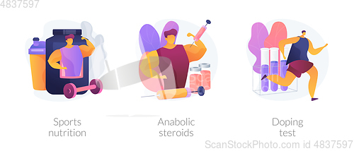 Image of Sport weight and mass control vector concept metaphors.