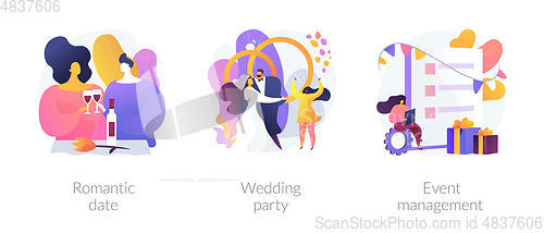 Image of Celebration planning vector concept metaphors.