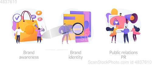 Image of Brand reputation vector concept metaphors.