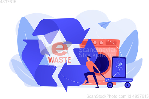 Image of E-waste reduction concept vector illustration.
