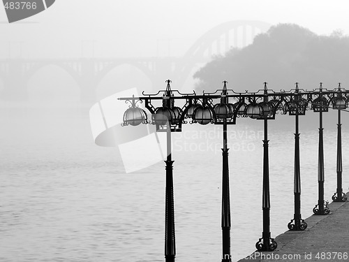 Image of Foggy promenade on morning