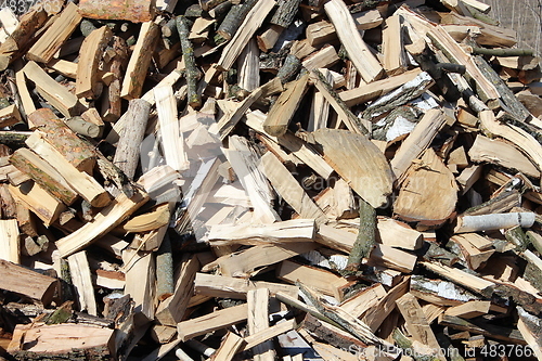 Image of Heap of the prepared fire wood