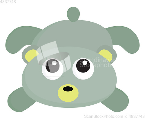 Image of A cute little blue bear vector or color illustration