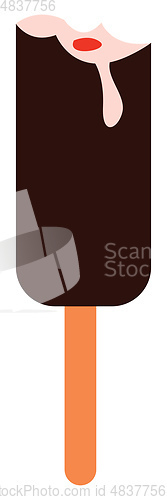 Image of Chocolate ice cream vector or color illustration