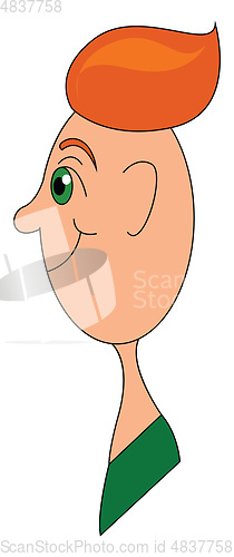 Image of A boy with green eyes vector or color illustration