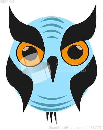 Image of Blue owl illustration vector on white background 
