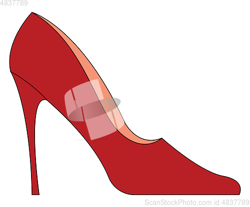 Image of Red shoe illustration vector on white background 