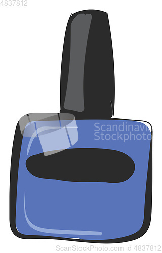 Image of Blue manicure vector or color illustration
