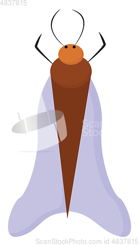 Image of Painting of a brown bug vector or color illustration