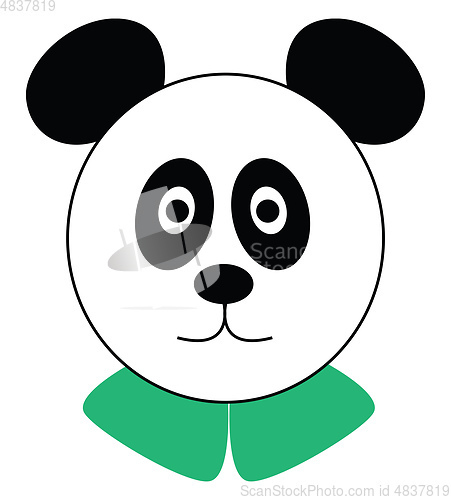 Image of Panda illustration vector on white background 