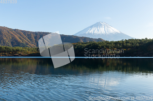 Image of Lake saiko and Fuji Mountain