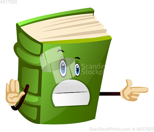 Image of Green book is leading the way, illustration, vector on white bac