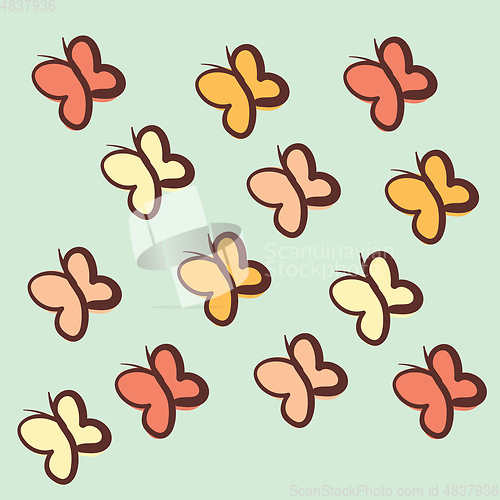 Image of Multiple butterflies 