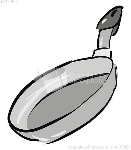 Image of Gray frying pan vector illustration 