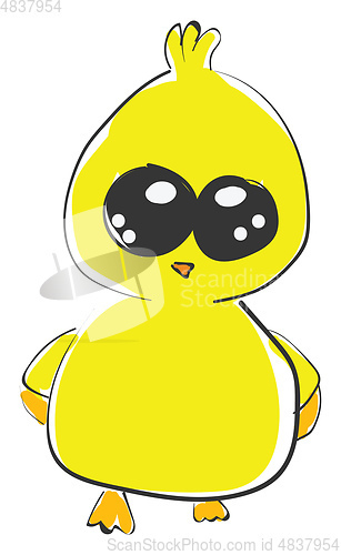 Image of Young chick vector or color illustration