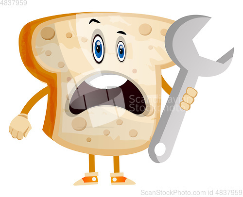 Image of Working Bread illustration vector on white background