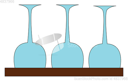 Image of Wine glasses vector illustration 