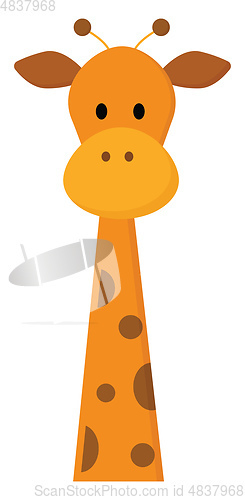Image of Staring giraffe vector or color illustration