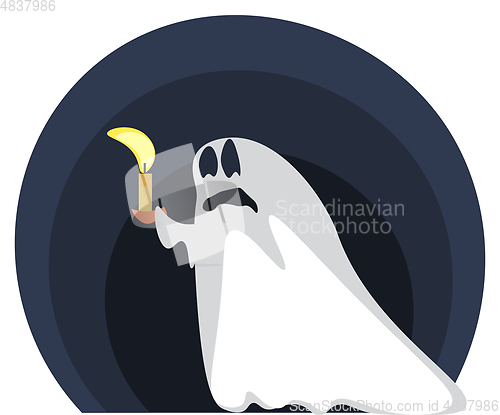 Image of Scary ghost vector or color illustration