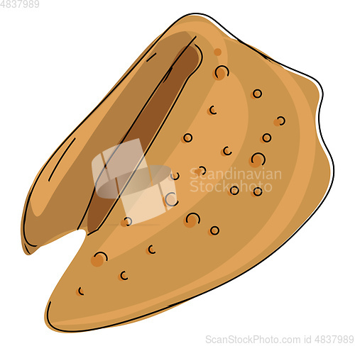 Image of Fortune cookie vector or color illustration