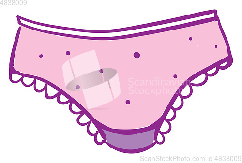 Image of A pink underpants vector or color illustration