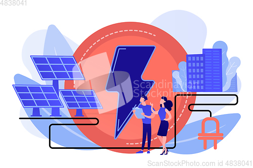 Image of Solar energy concept vector illustration.