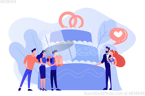 Image of Wedding party concept vector illustration.