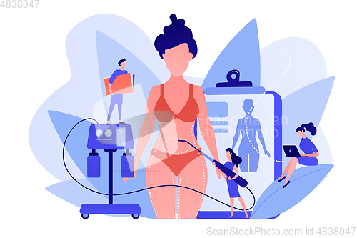 Image of Liposuction concept vector illustration.