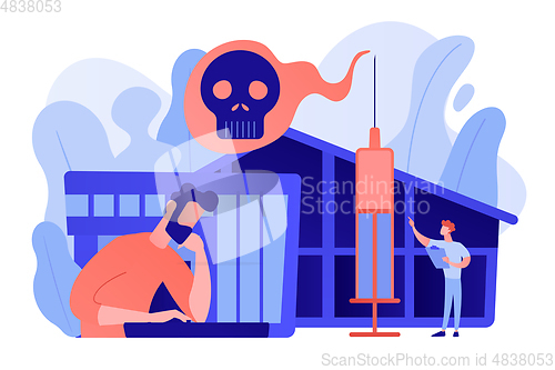 Image of Drug rehab center concept vector illustration.