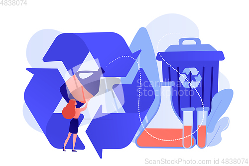 Image of Chemical recycling concept vector illustration.