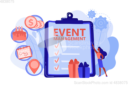 Image of Event management concept vector illustration.