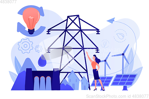 Image of Sustainable energy concept vector illustration.