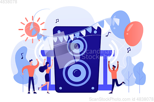 Image of Open air party concept vector illustration.