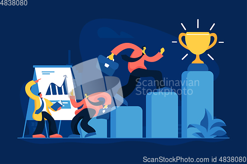 Image of Job promotion flat vector illustration