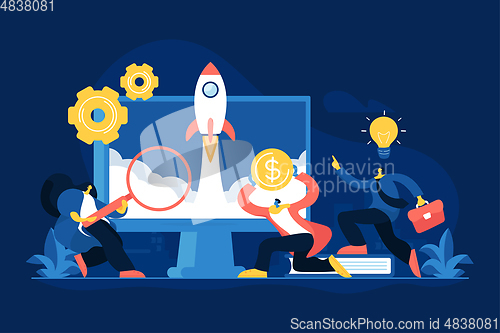 Image of Start up concept vector illustration