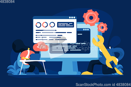 Image of Software configuration flat vector illustration