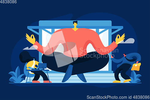 Image of Business mentoring, coaching vector illustration